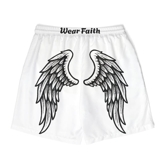 "Wear Faith" Angel Wings Swim Shorts