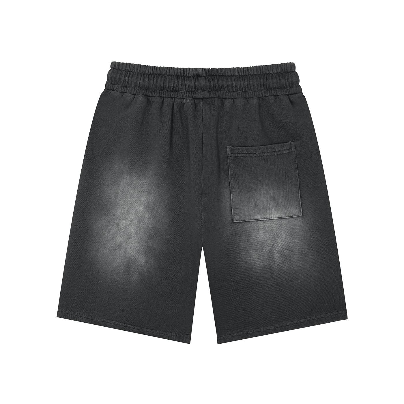 Saint jude Rectangle Patch Monkey Washed Shorts  - 360 GSM