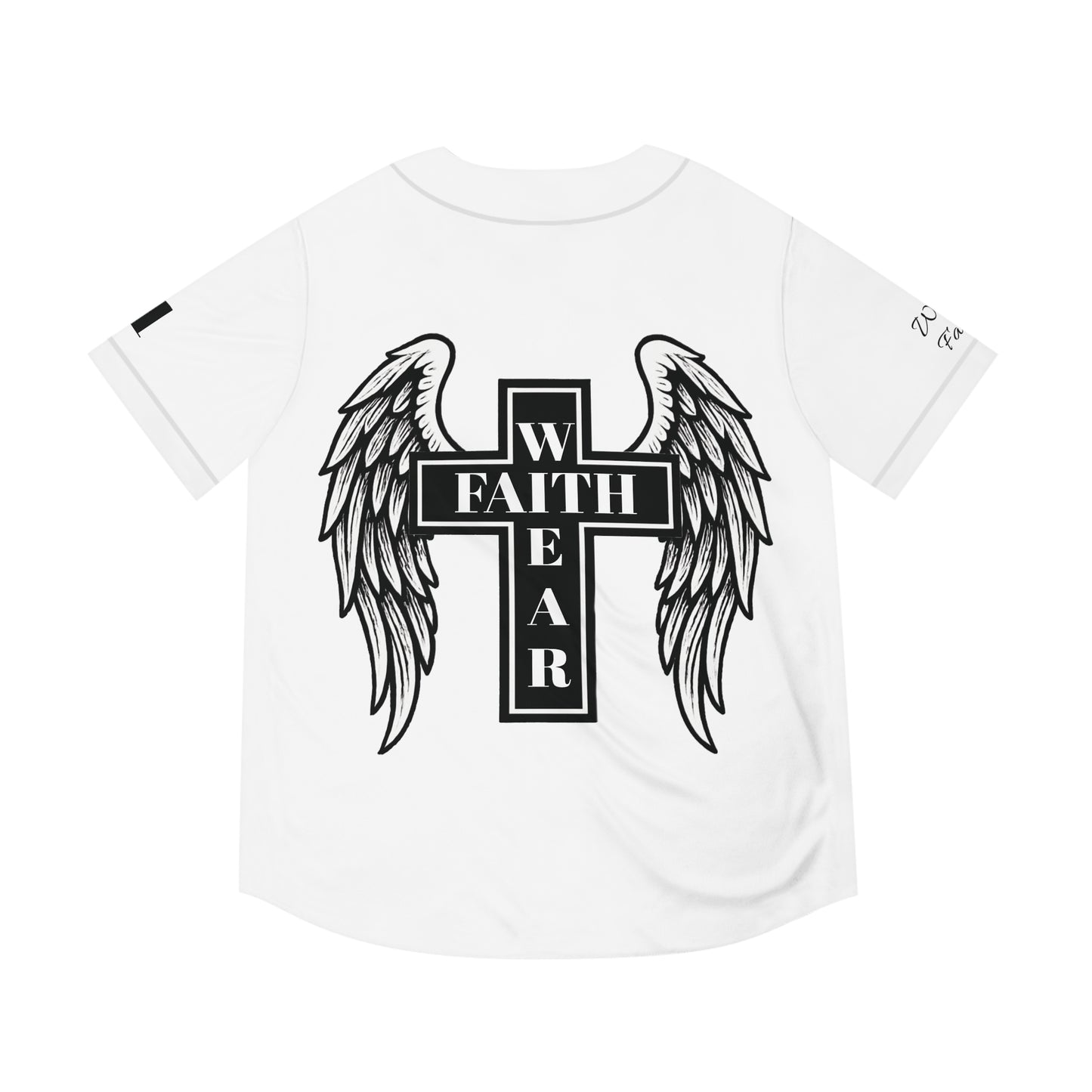 “Wear Faith” Angel wing baseball jersey