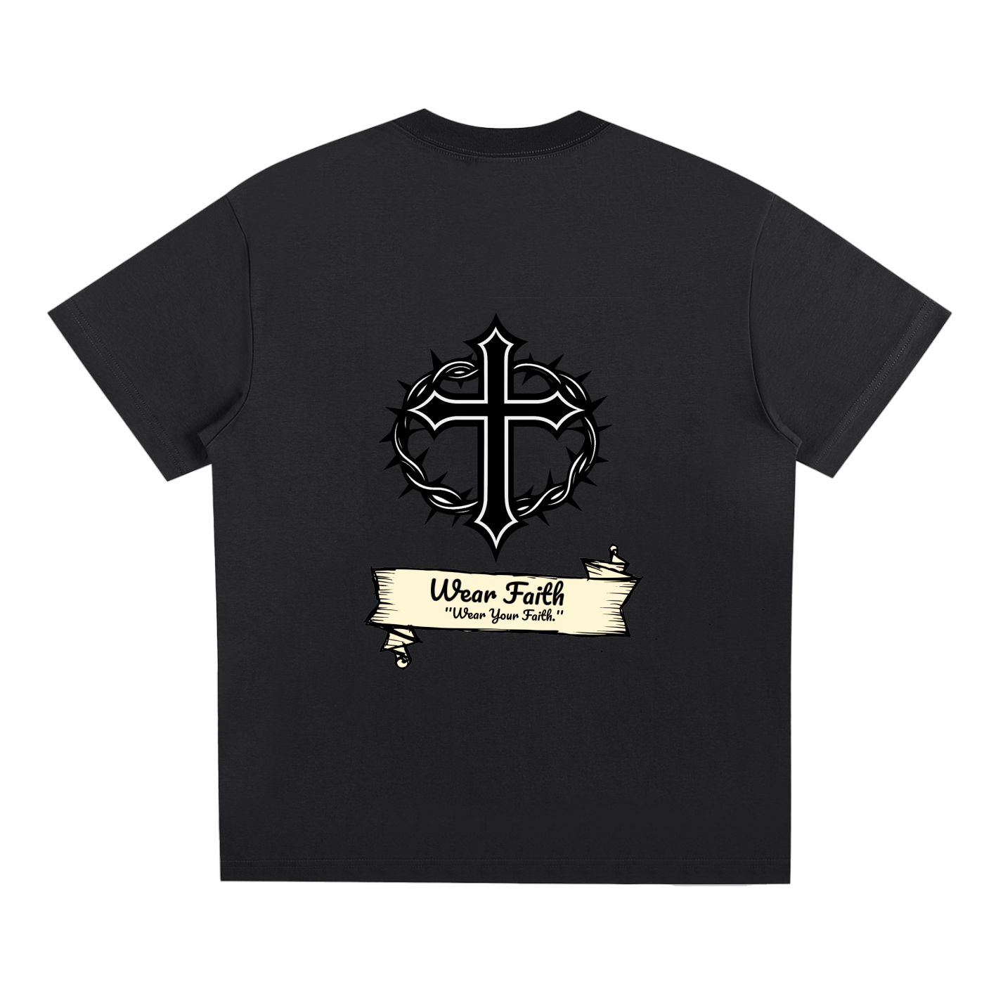 Wear Faith thorn & cross Quick-Dry Cooling T-shirt
